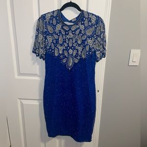 Vintage royal blue dress